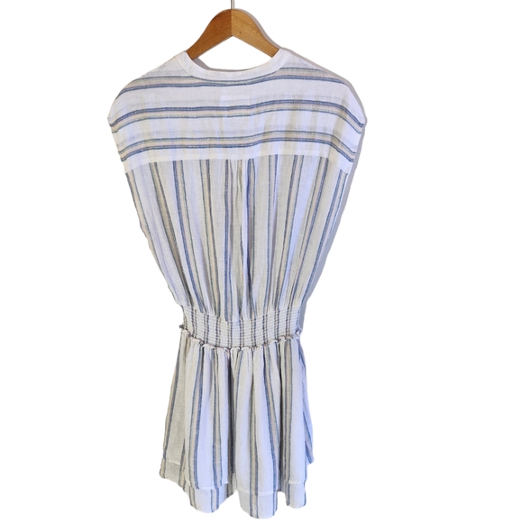 Rails Linen Angelina Dress Grated Print White Color Size M NWT Women Vacation - Picture 7 of 15